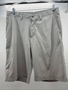 adidas Light Gray Flat-Front Men's Shorts